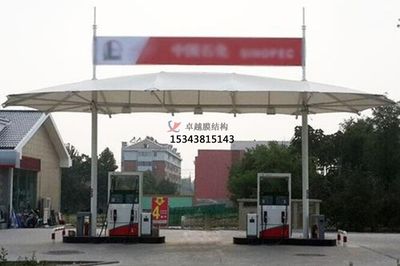 加油站罩棚結構有哪些構件組成（加油站罩棚的結構） 鋼結構鋼結構螺旋樓梯施工 第3張