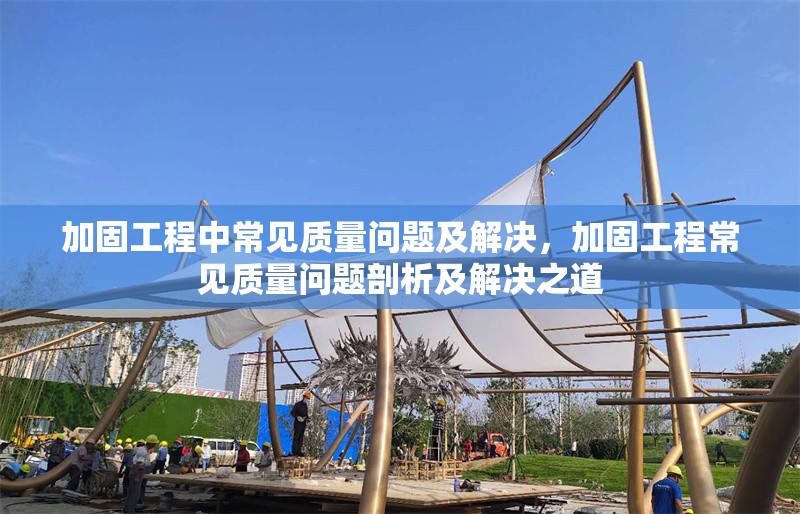 加固工程中常見質量問題及解決，加固工程常見質量問題剖析及解決之道 行業新聞 第1張