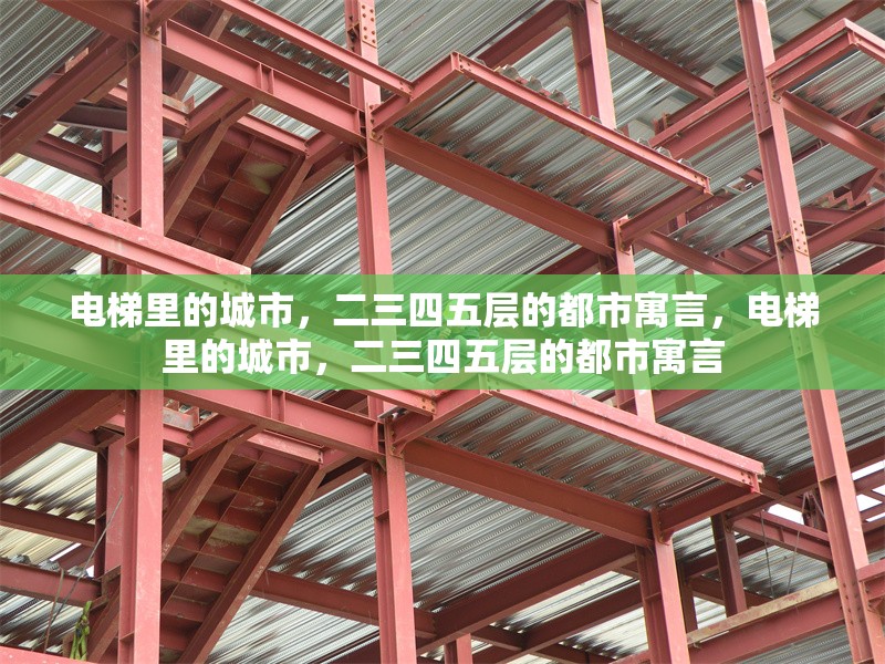 電梯里的城市，二三四五層的都市寓言，電梯里的城市，二三四五層的都市寓言