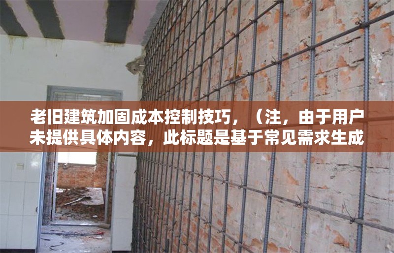 老舊建筑加固成本控制技巧，（注，由于用戶未提供具體內容，此標題是基于常見需求生成的通用示例。若需更精準的標題，請補充相關內容細節。） 行業新聞 第1張