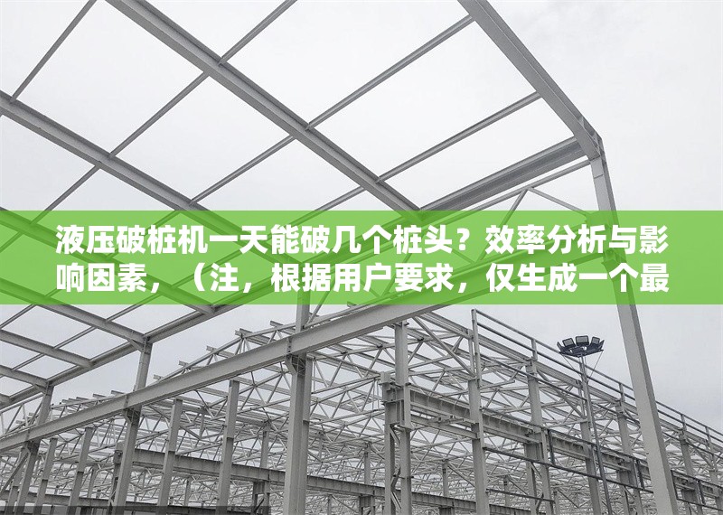 液壓破樁機(jī)一天能破幾個樁頭？效率分析與影響因素，（注，根據(jù)用戶要求，僅生成一個最符合其需求的標(biāo)題）